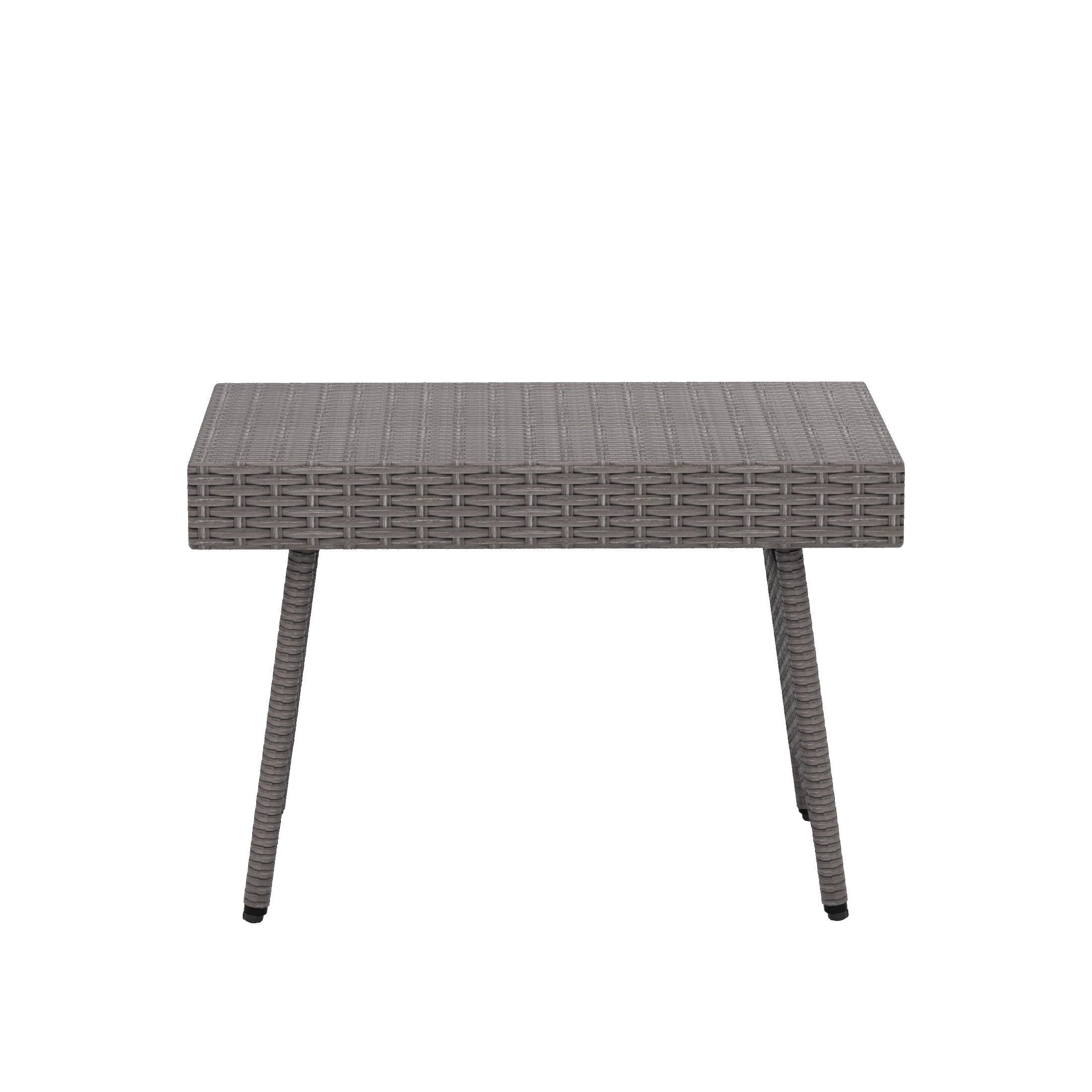 Monroe Outdoor Wicker Rattan Foldable Side Table - Costaelm