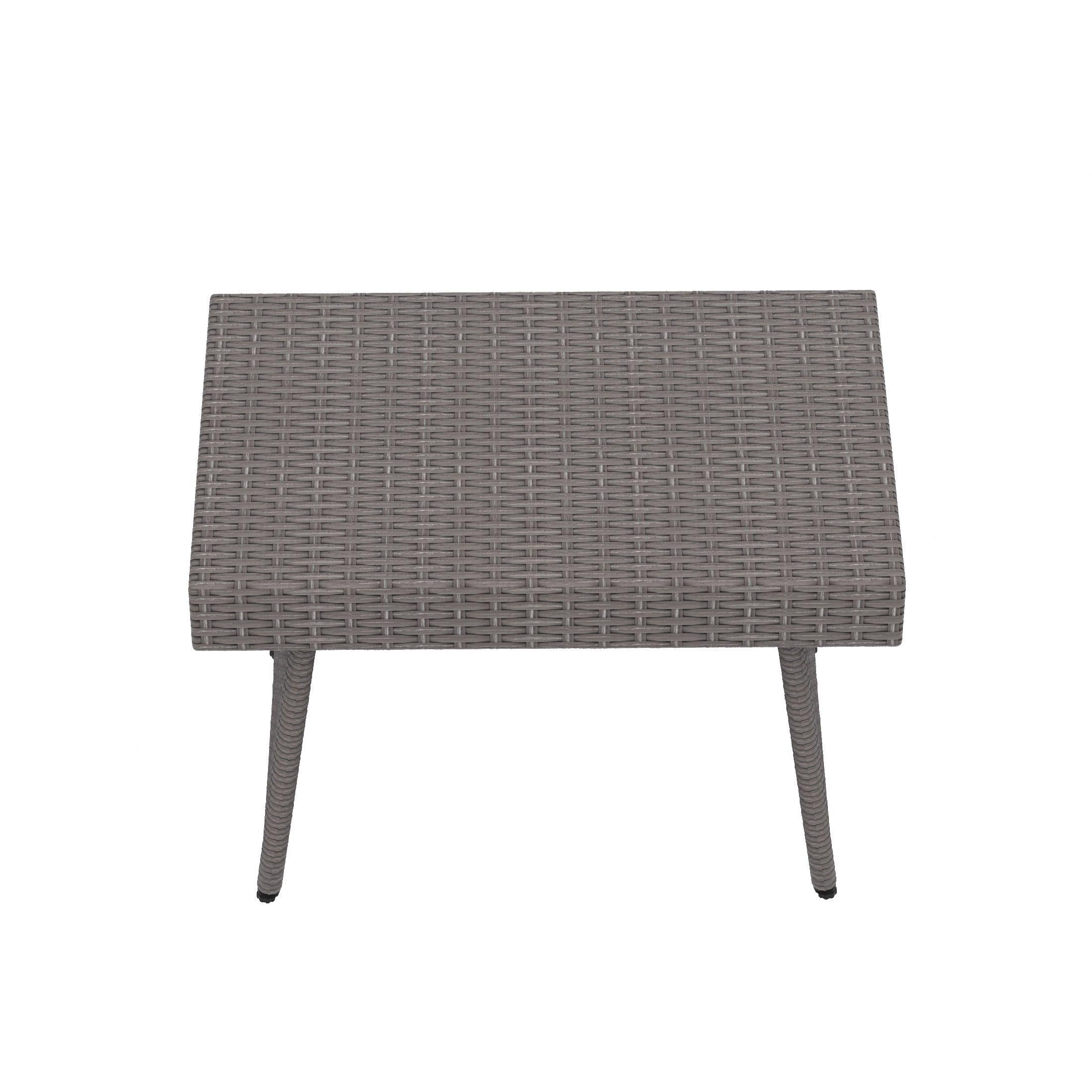 Monroe Outdoor Wicker Rattan Foldable Side Table - Costaelm