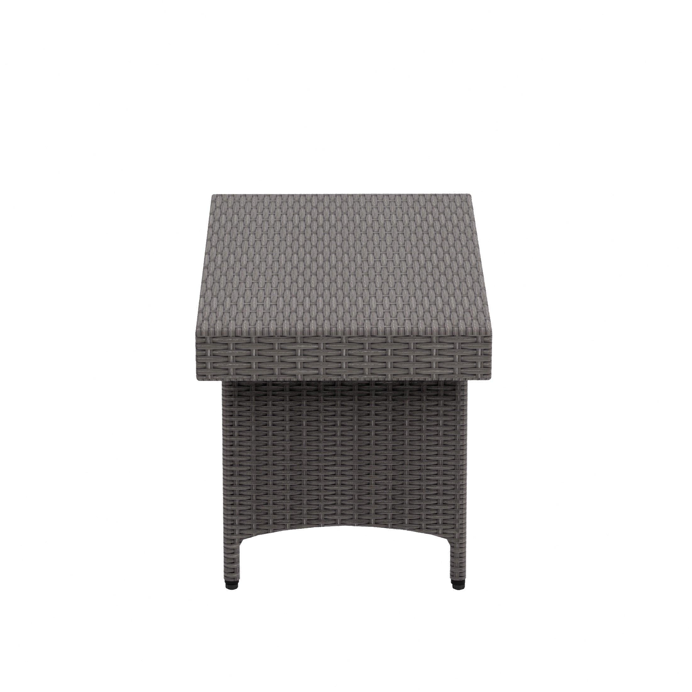 Monroe Outdoor Wicker Rattan Foldable Side Table - Costaelm