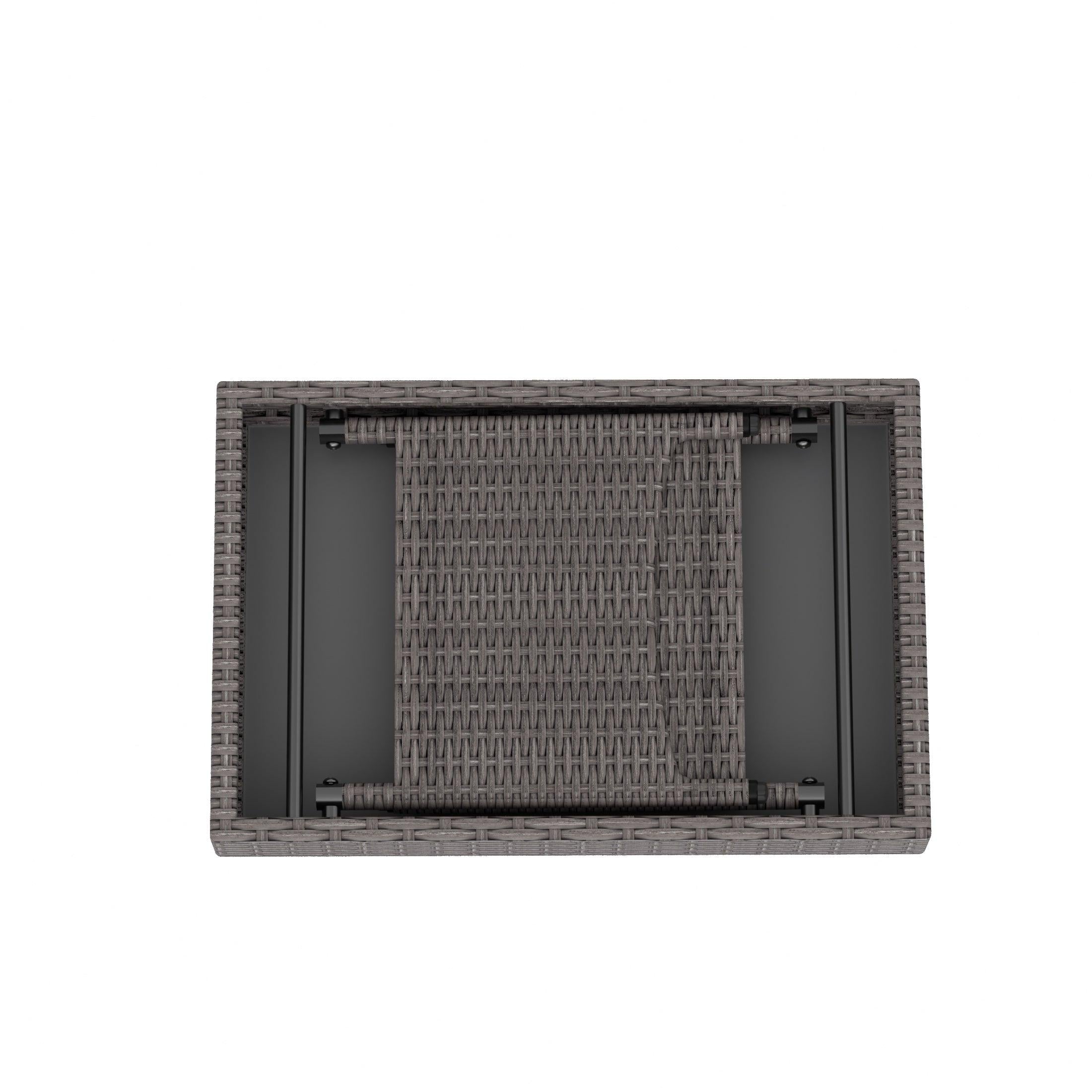 Monroe Outdoor Wicker Rattan Foldable Side Table - Costaelm