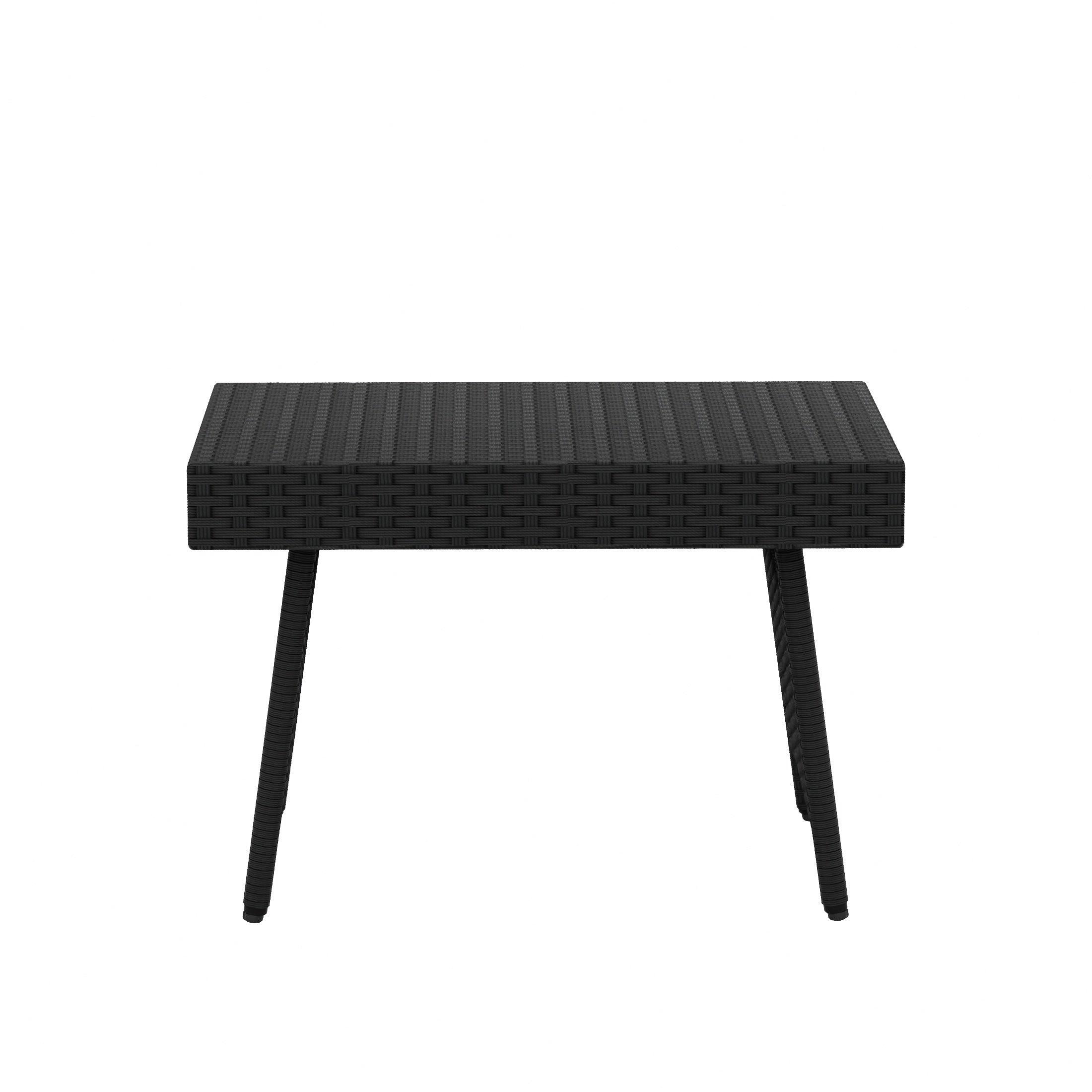 Monroe Outdoor Wicker Rattan Foldable Side Table - Costaelm