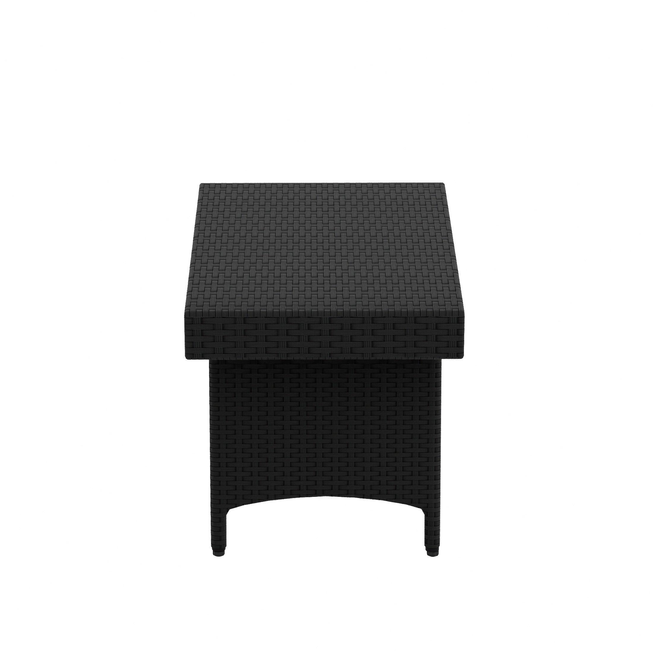 Monroe Outdoor Wicker Rattan Foldable Side Table - Costaelm