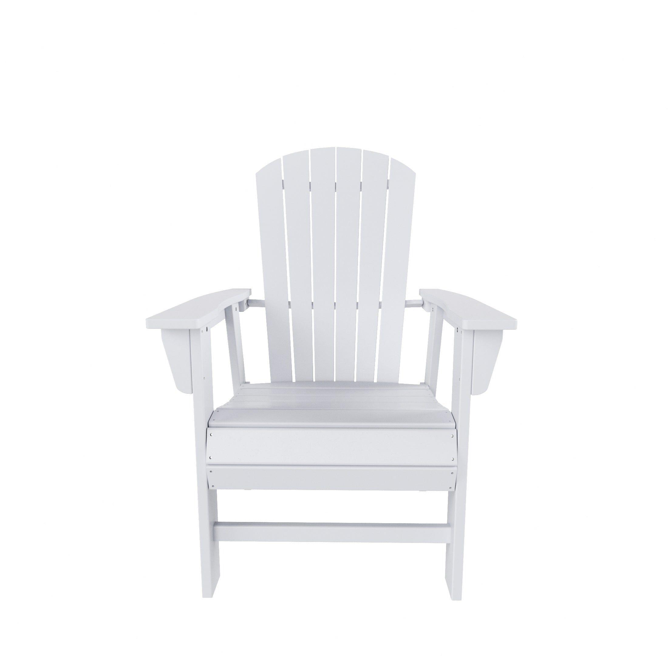 Portside 5 Piece Square Table Shell Back Adirondack Chair Dining Set - Costaelm
