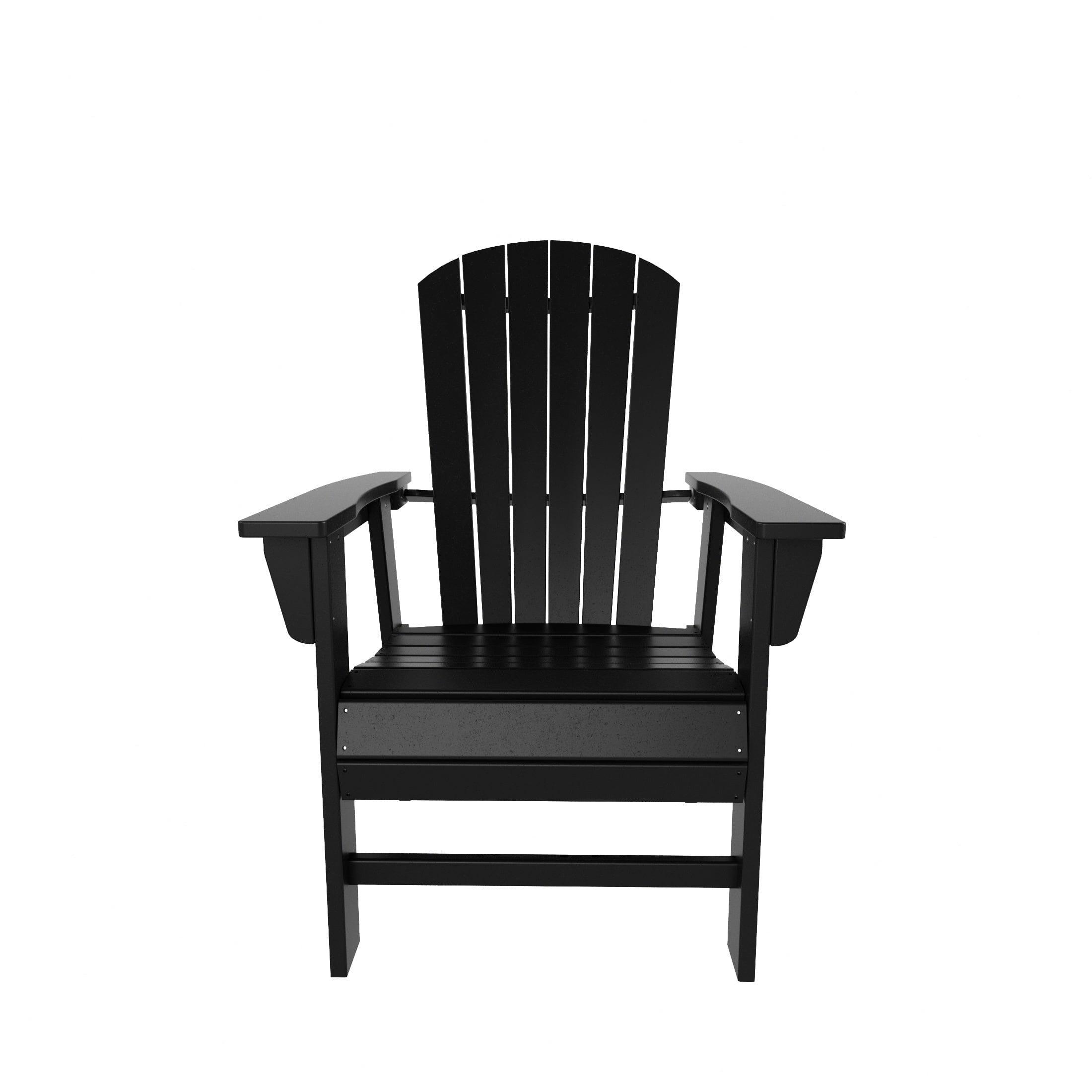 Portside 5 Piece Square Table Shell Back Adirondack Chair Dining Set - Costaelm