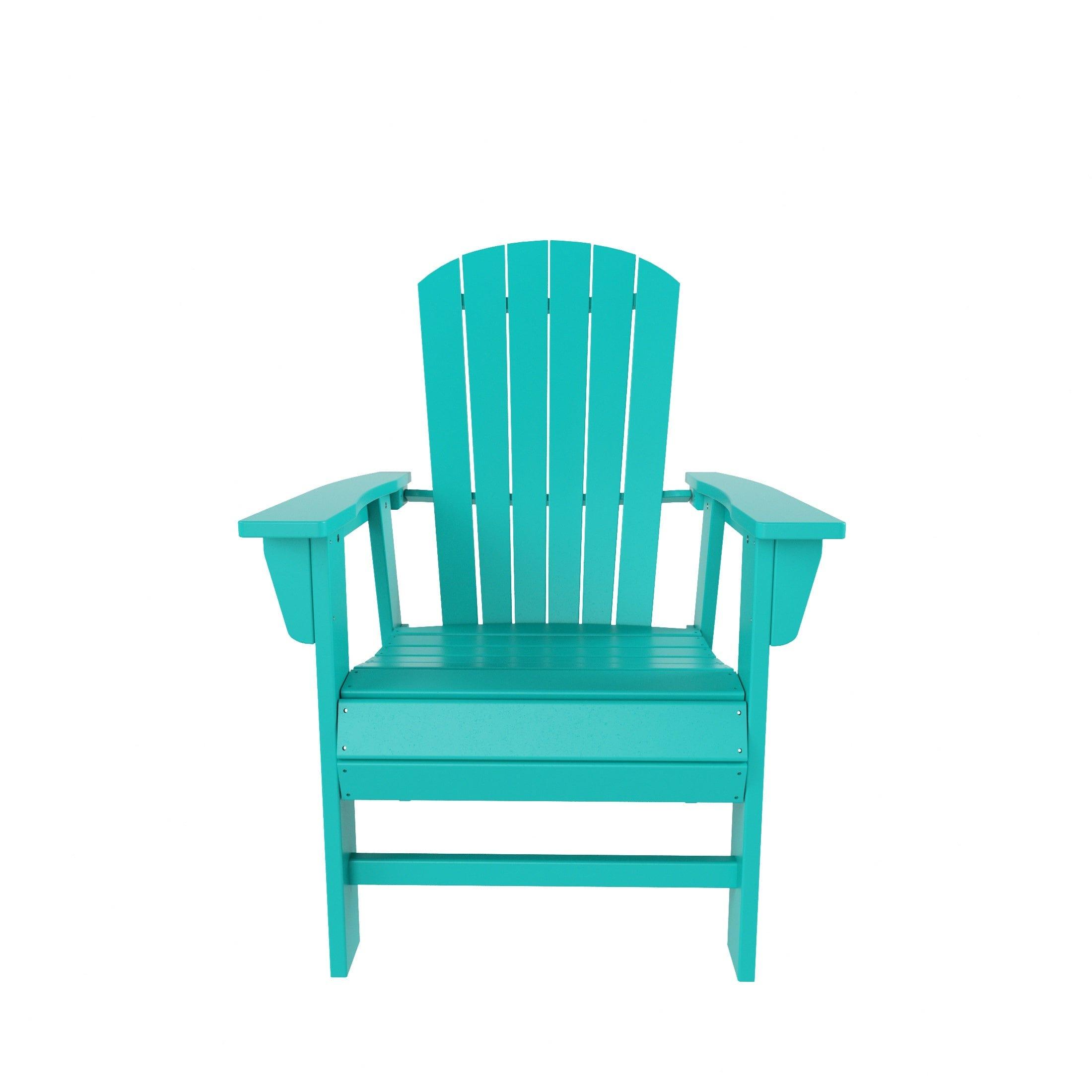 Portside 5 Piece Square Table Shell Back Adirondack Chair Dining Set - Costaelm