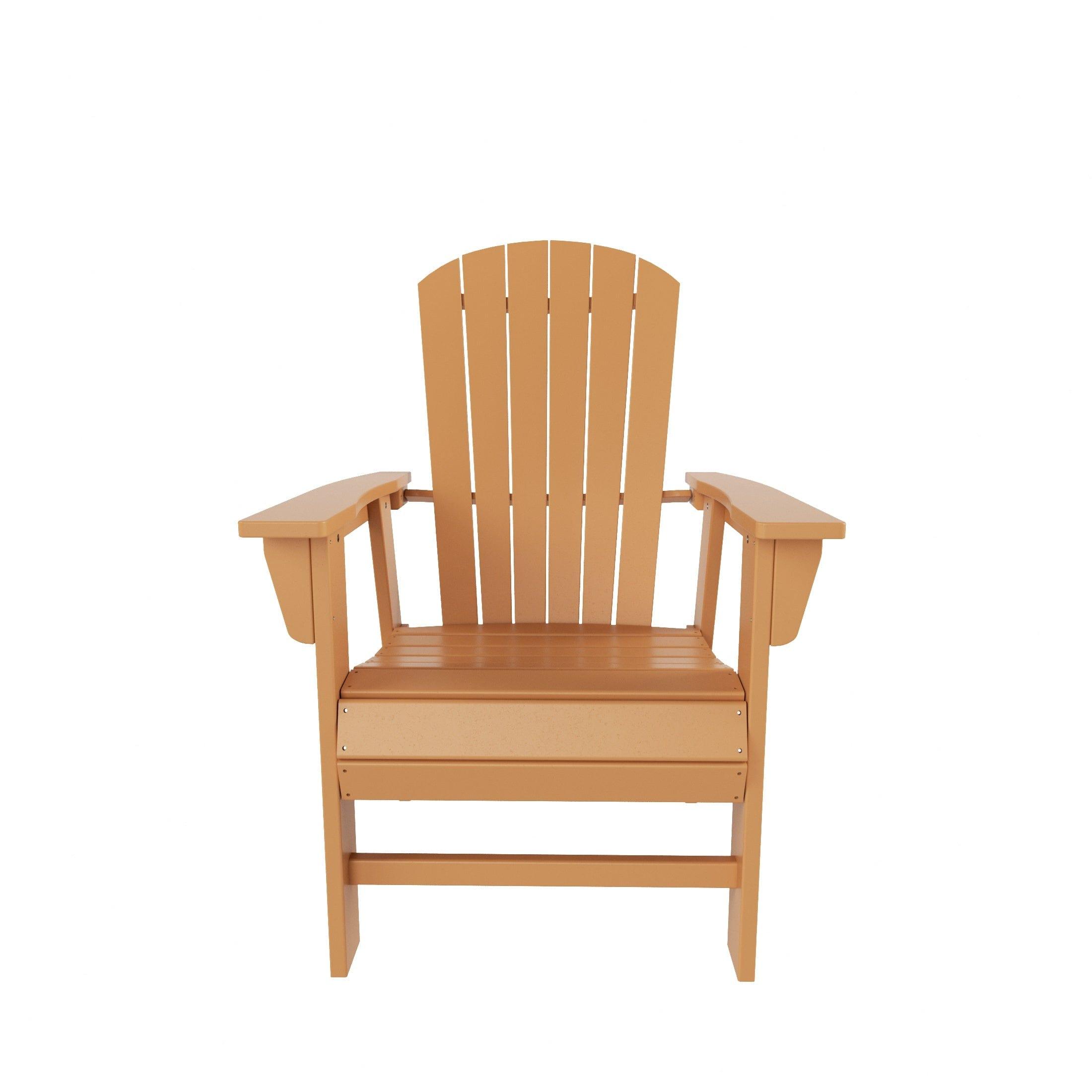 Portside 5 Piece Square Table Shell Back Adirondack Chair Dining Set - Costaelm