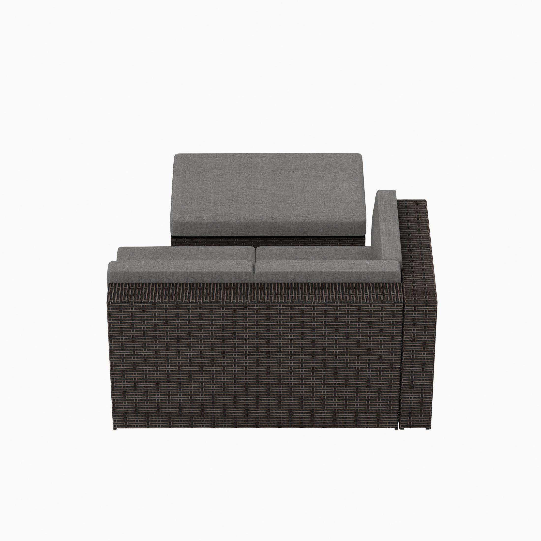 Stonewood 2-Piece Outdoor Patio Sets with Cushion Ottoman - Costaelm