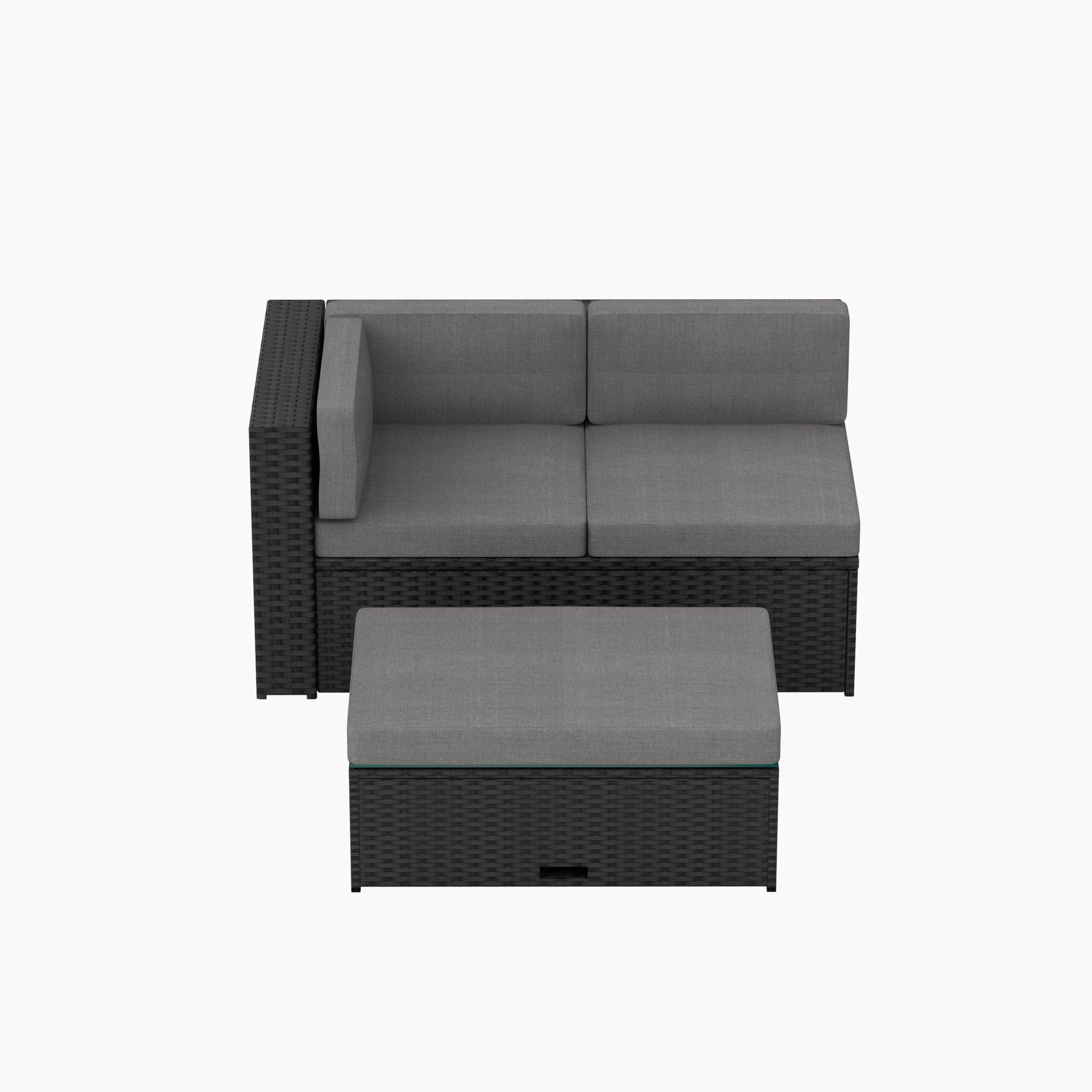 Stonewood 2-Piece Outdoor Patio Sets with Cushion Ottoman - Costaelm