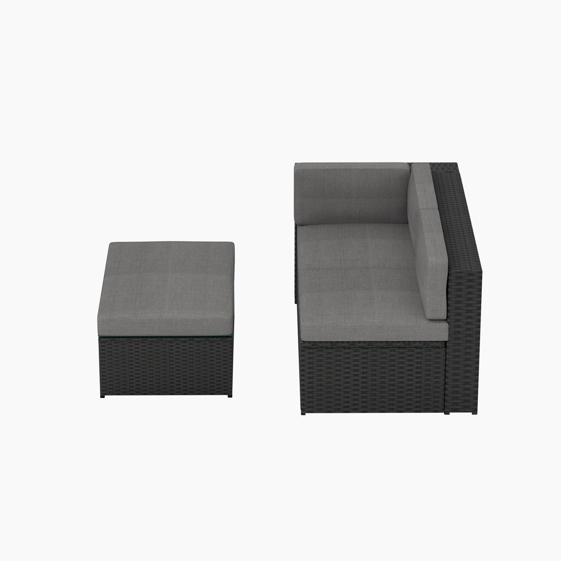 Stonewood 2-Piece Outdoor Patio Sets with Cushion Ottoman - Costaelm