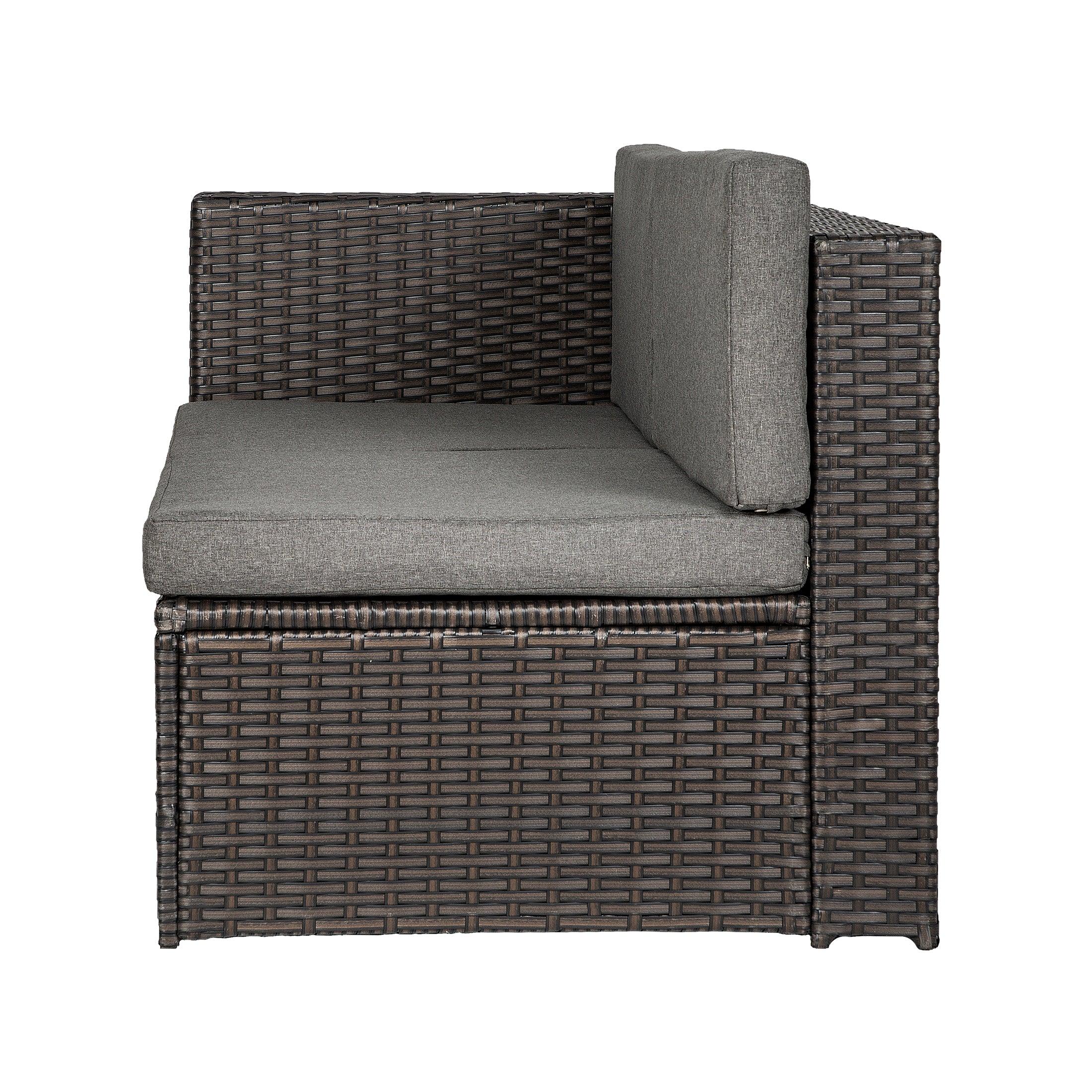 Woodland Outdoor Sectional Conversation Set with Storage Ottoman - Costaelm