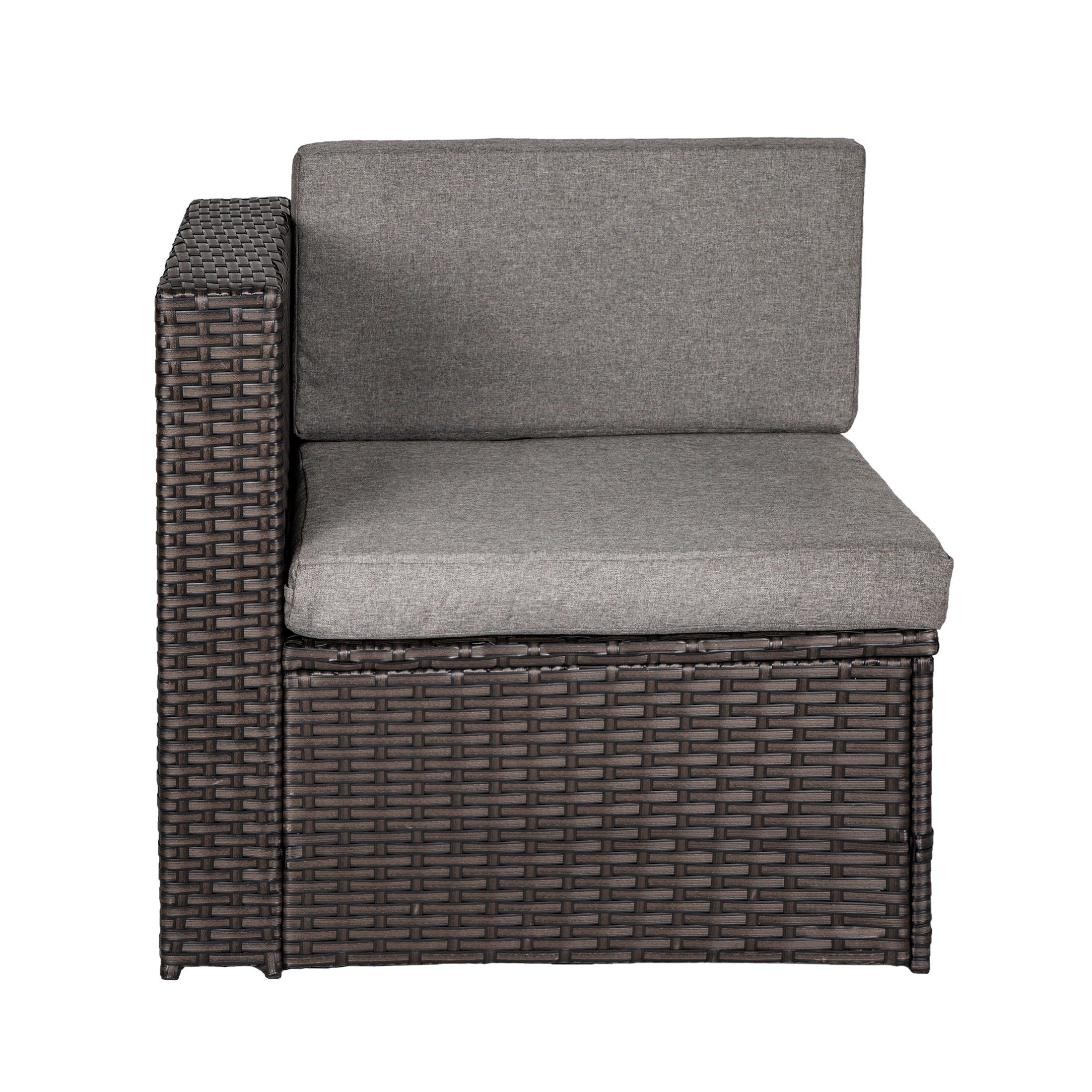 Woodland Outdoor Sectional Conversation Set with Storage Ottoman - Costaelm