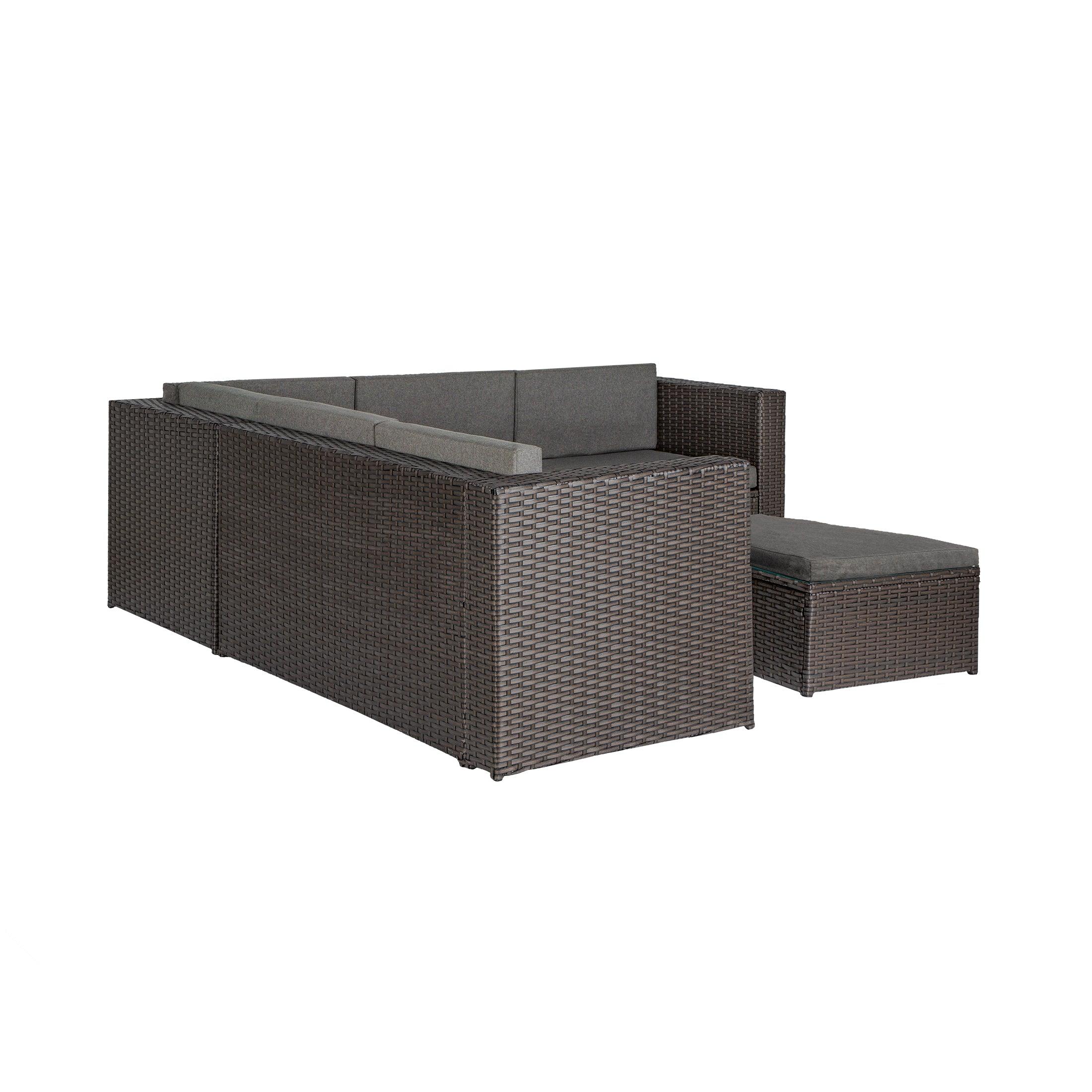 Woodland Outdoor Sectional Conversation Set with Storage Ottoman - Costaelm