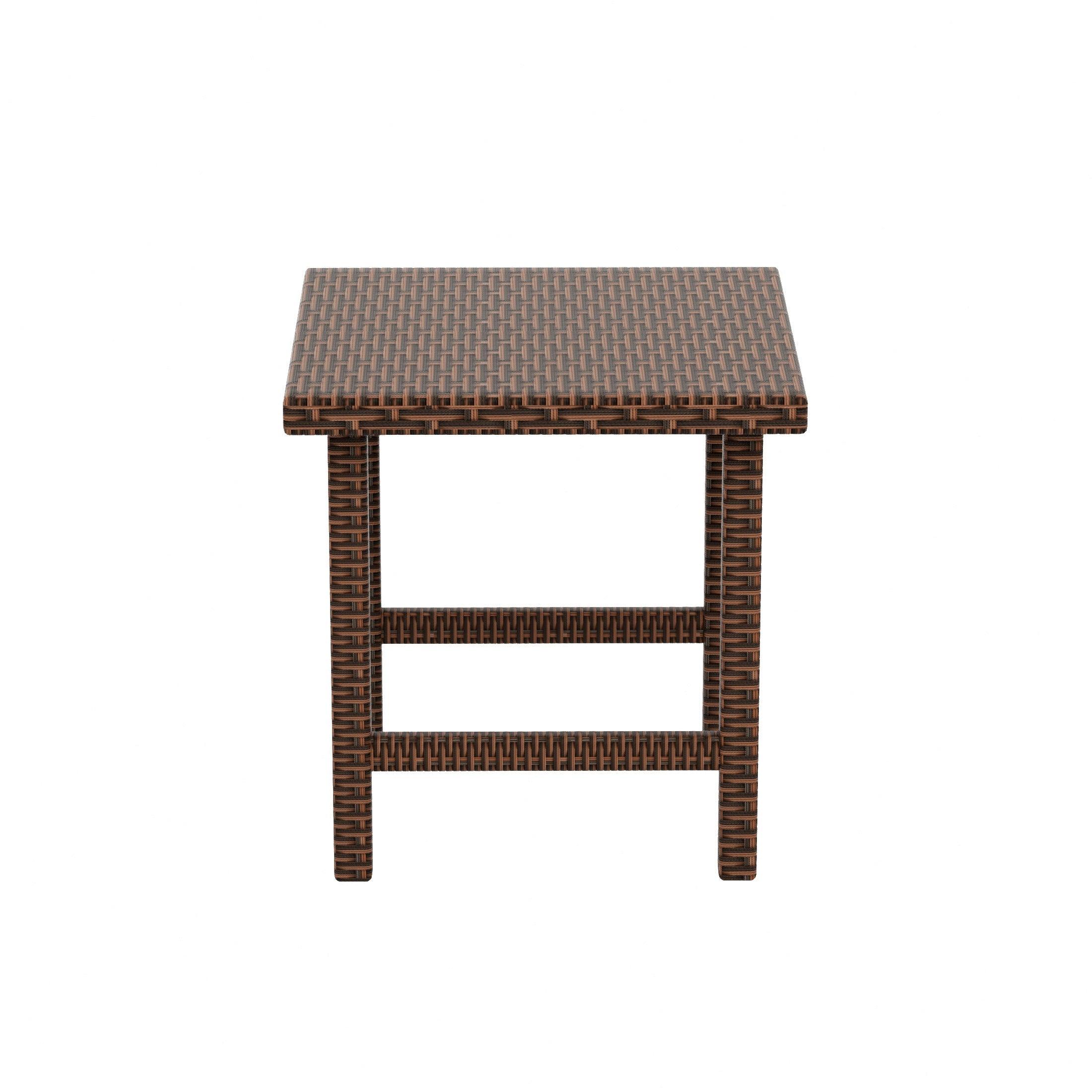 Wynston 2-Pieces Set Cube Ottoman with  Square Side Table - Costaelm