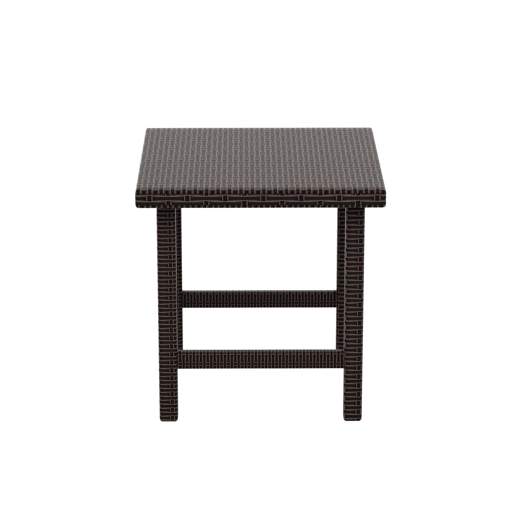 Wynston 2-Pieces Set Cube Ottoman with  Square Side Table - Costaelm