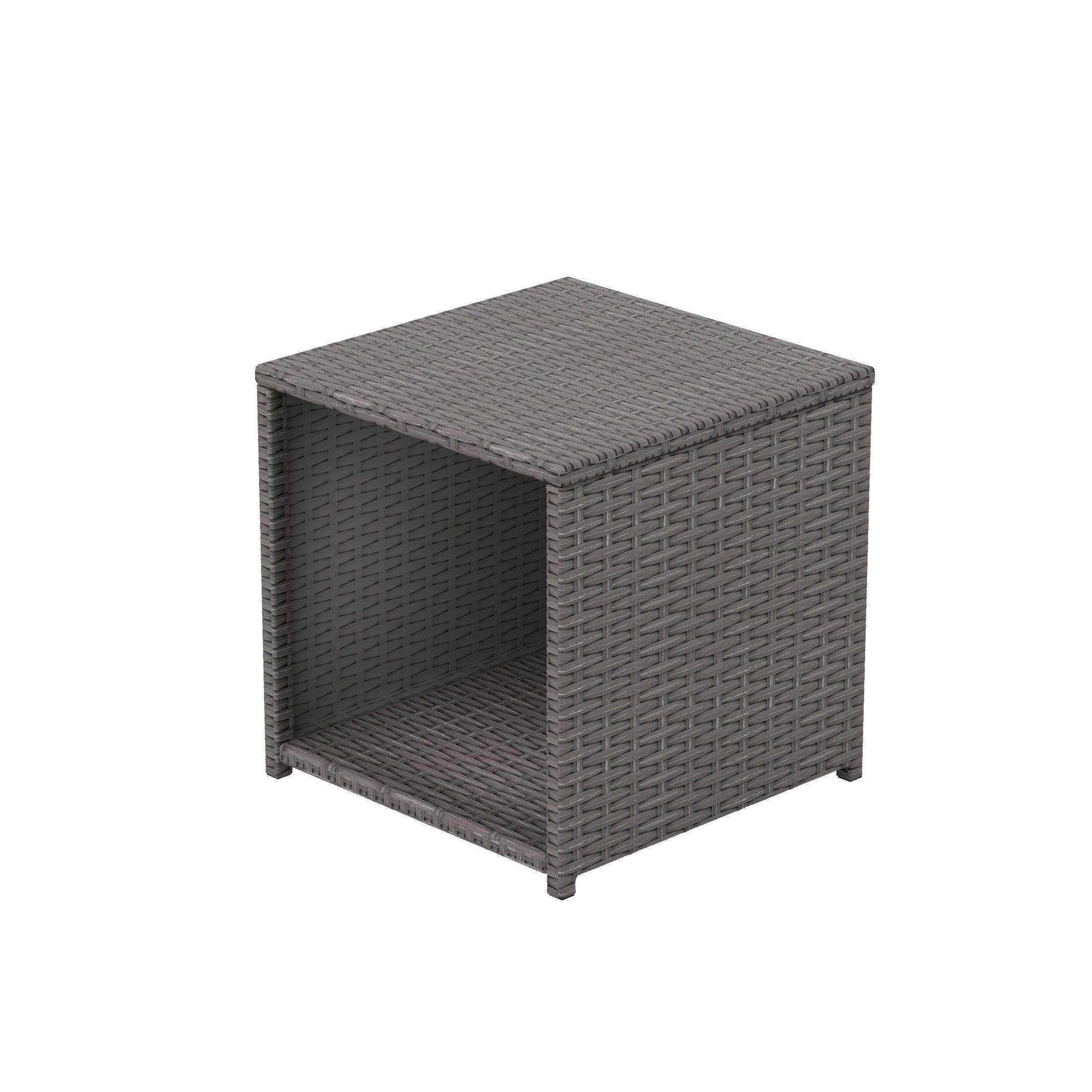 Wynston 2-Pieces Set Cube Ottoman with  Square Side Table - Costaelm