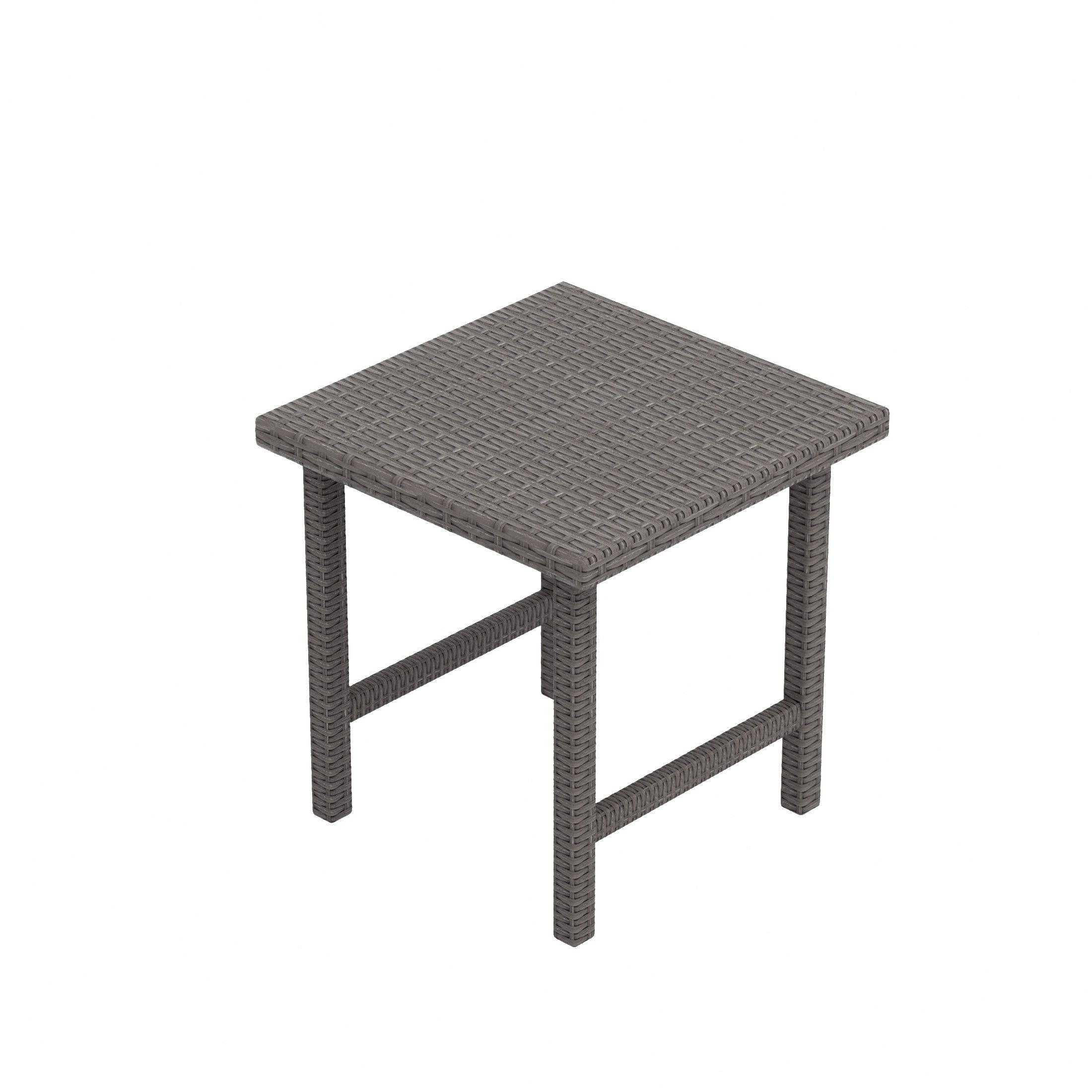 Wynston 2-Pieces Set Cube Ottoman with  Square Side Table - Costaelm