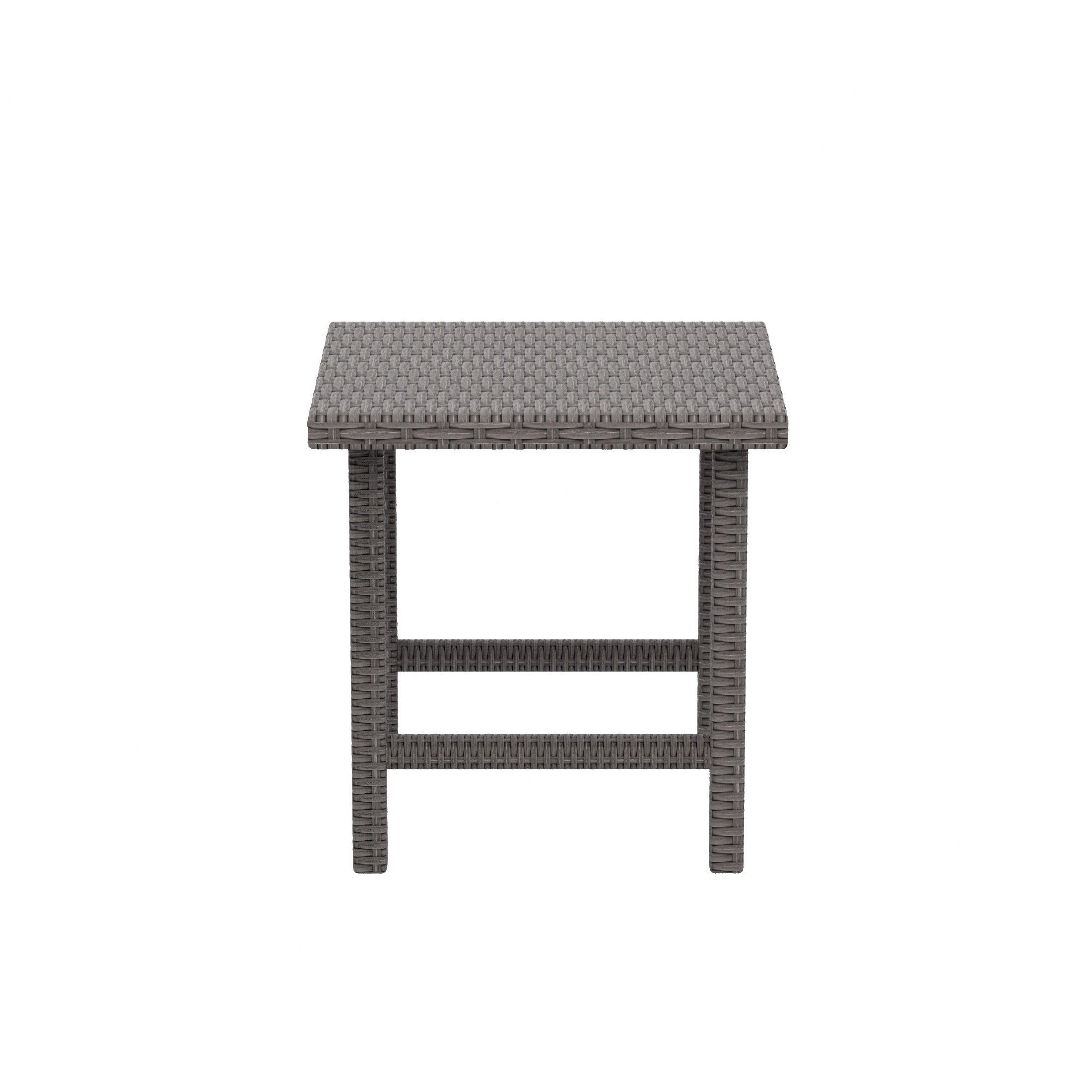 Wynston 2-Pieces Set Cube Ottoman with  Square Side Table - Costaelm