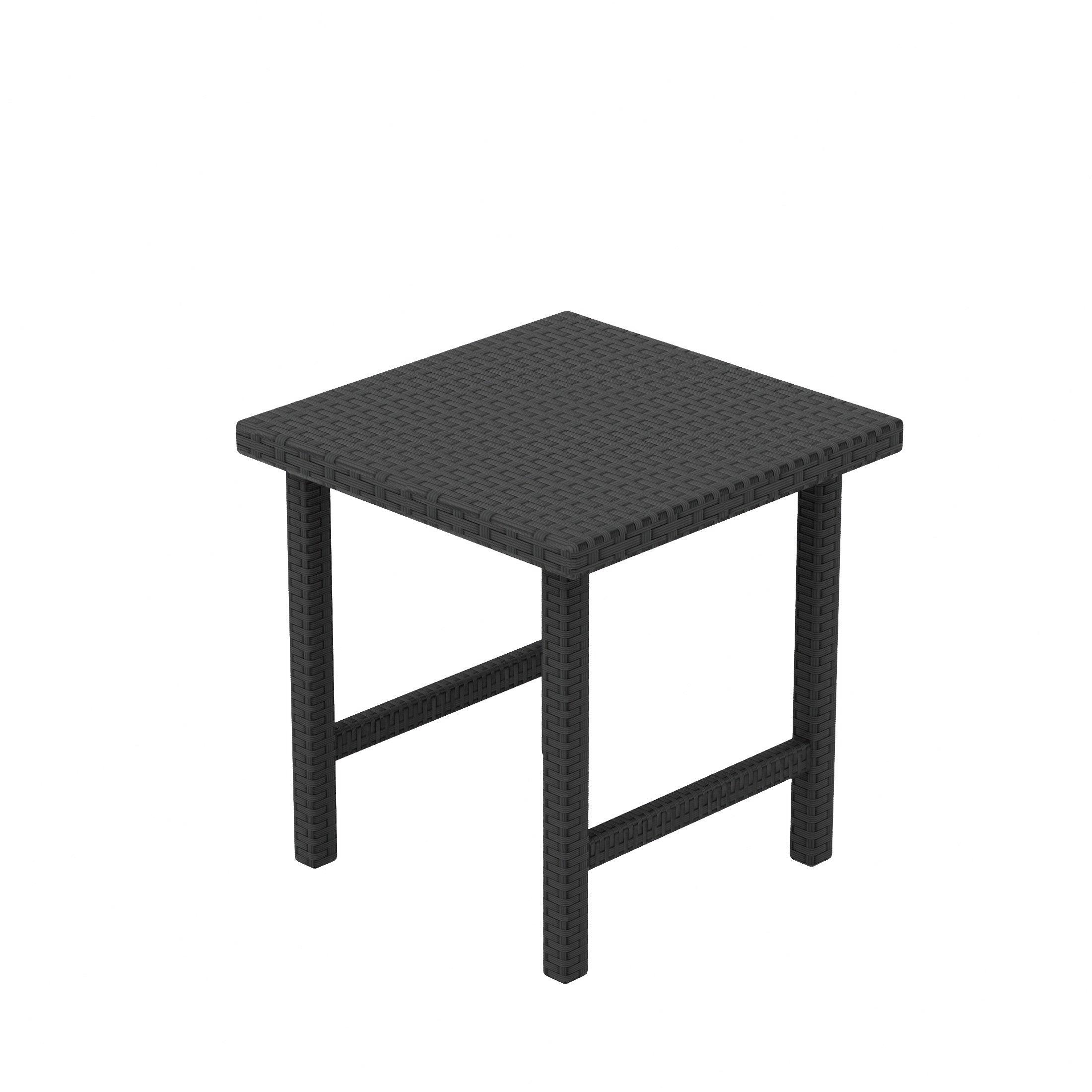 Wynston 2-Pieces Set Cube Ottoman with  Square Side Table - Costaelm