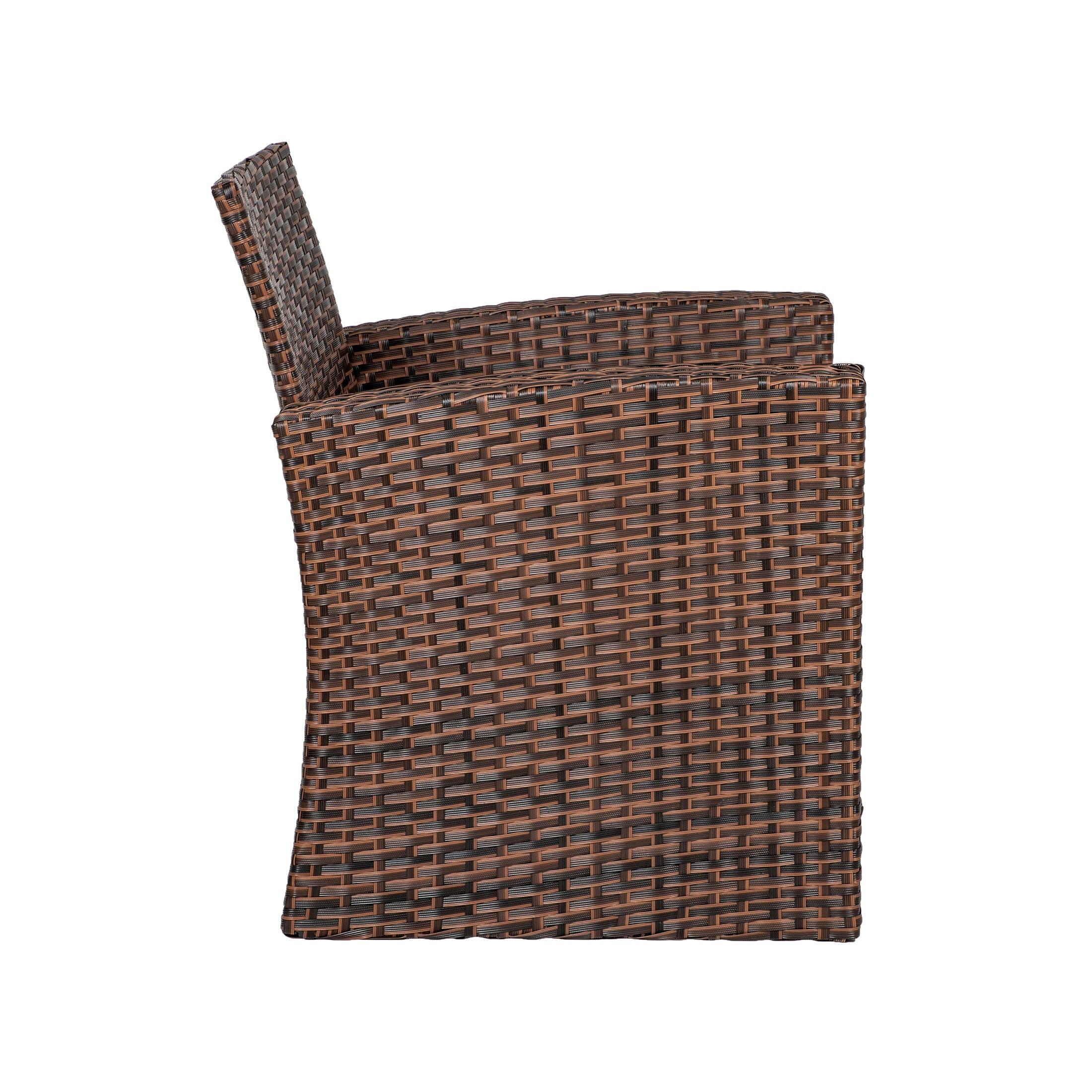Wynston 4-Piece Outdoor Patio Conversation Set Brown PE Rattan Wicker - Costaelm