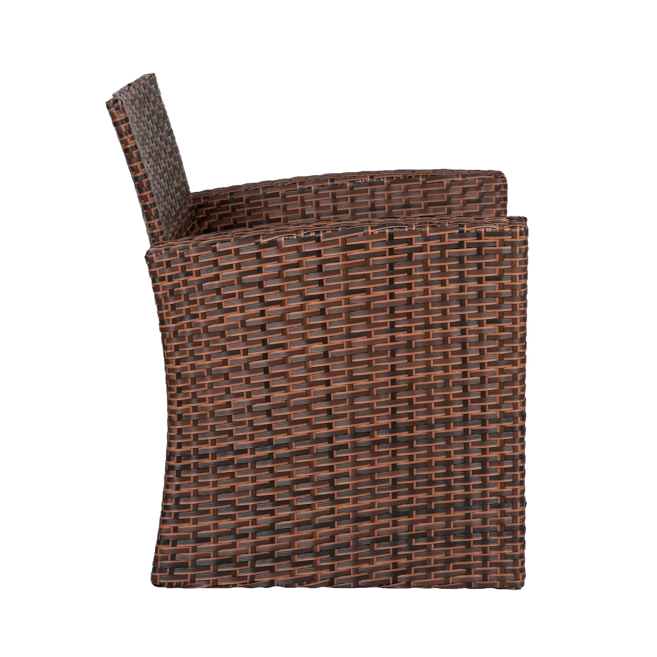 Wynston 4-Piece Outdoor Patio Conversation Set Brown PE Rattan Wicker - Costaelm